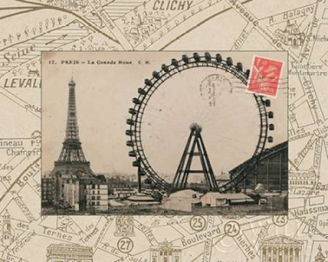 Destination Paris IV Poster Print by Wild Apple Portfolio - Item # VARPDX1899